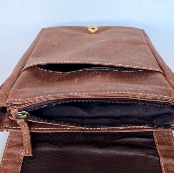 Cross body bag, Leather bag, Sling bag pebbled leather. - Picture 4 of 8